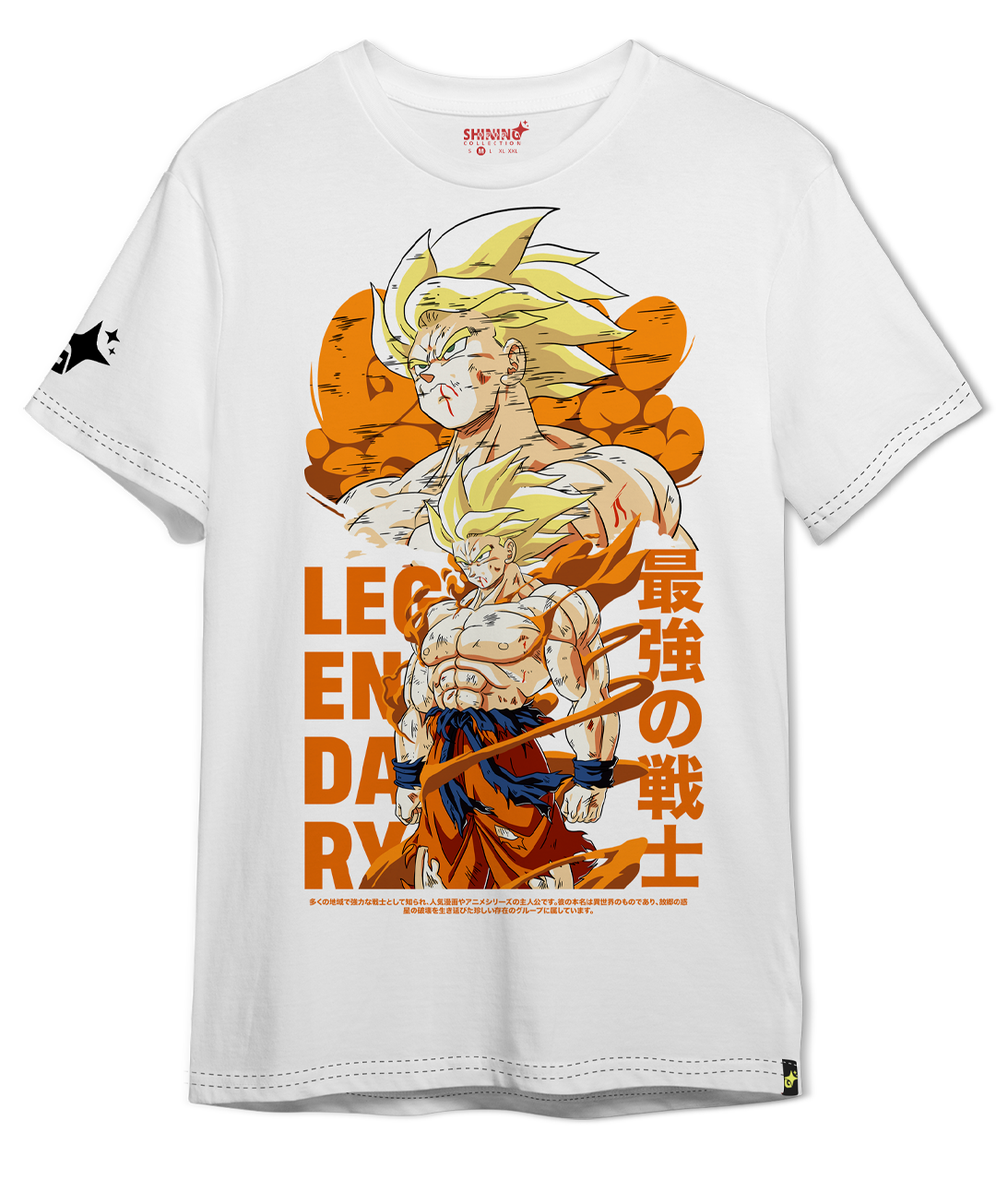 Polera de Dragon Ball Son Goku Super Saiyajin Oversized Long Fit Unisex