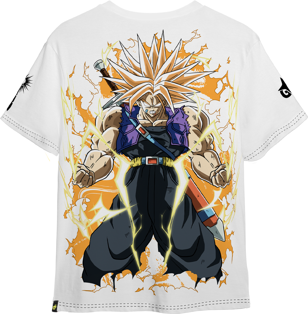 Polera Full Art Trunks Super Saiyan - Dragon Ball Z - Oversized Long Fit Unisex