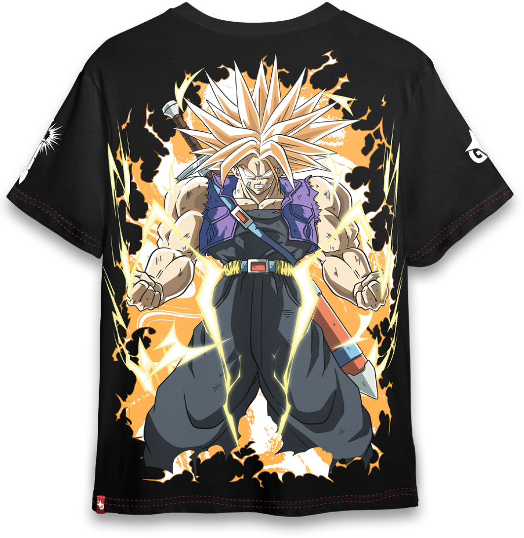 Polera Full Art Trunks Super Saiyan - Dragon Ball Z - Oversized Long Fit Unisex