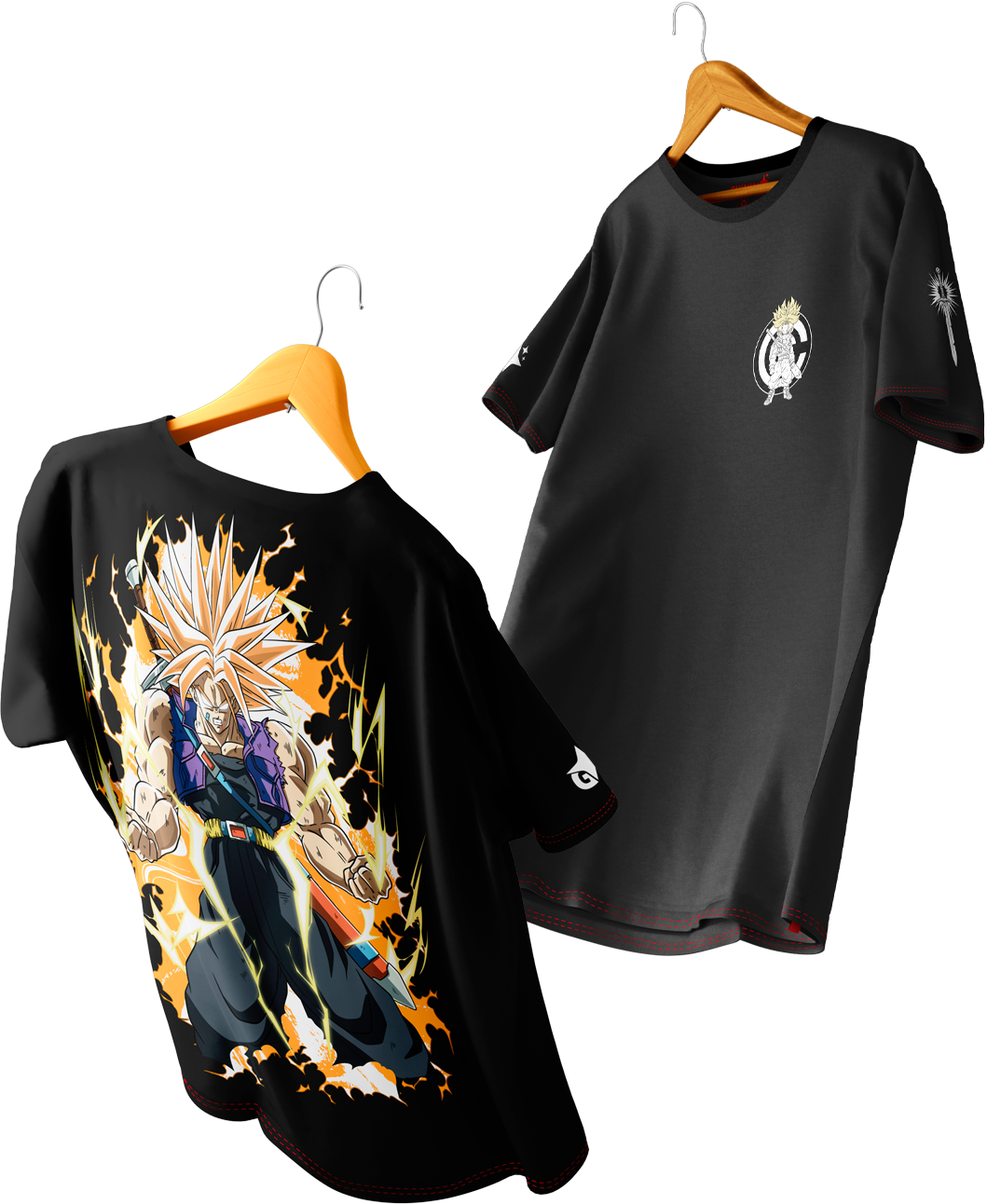 Polera Full Art Trunks Super Saiyan - Dragon Ball Z - Oversized Long Fit Unisex