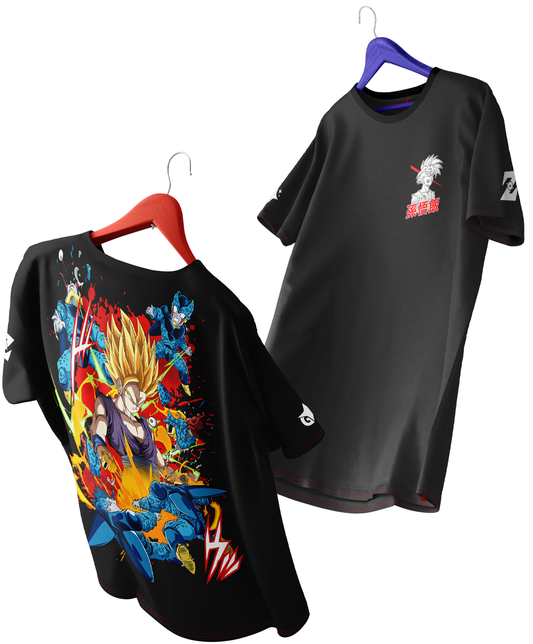 Polera Full Art Son Gohan - Dragon Ball Z - Oversized Long Fit Unisex