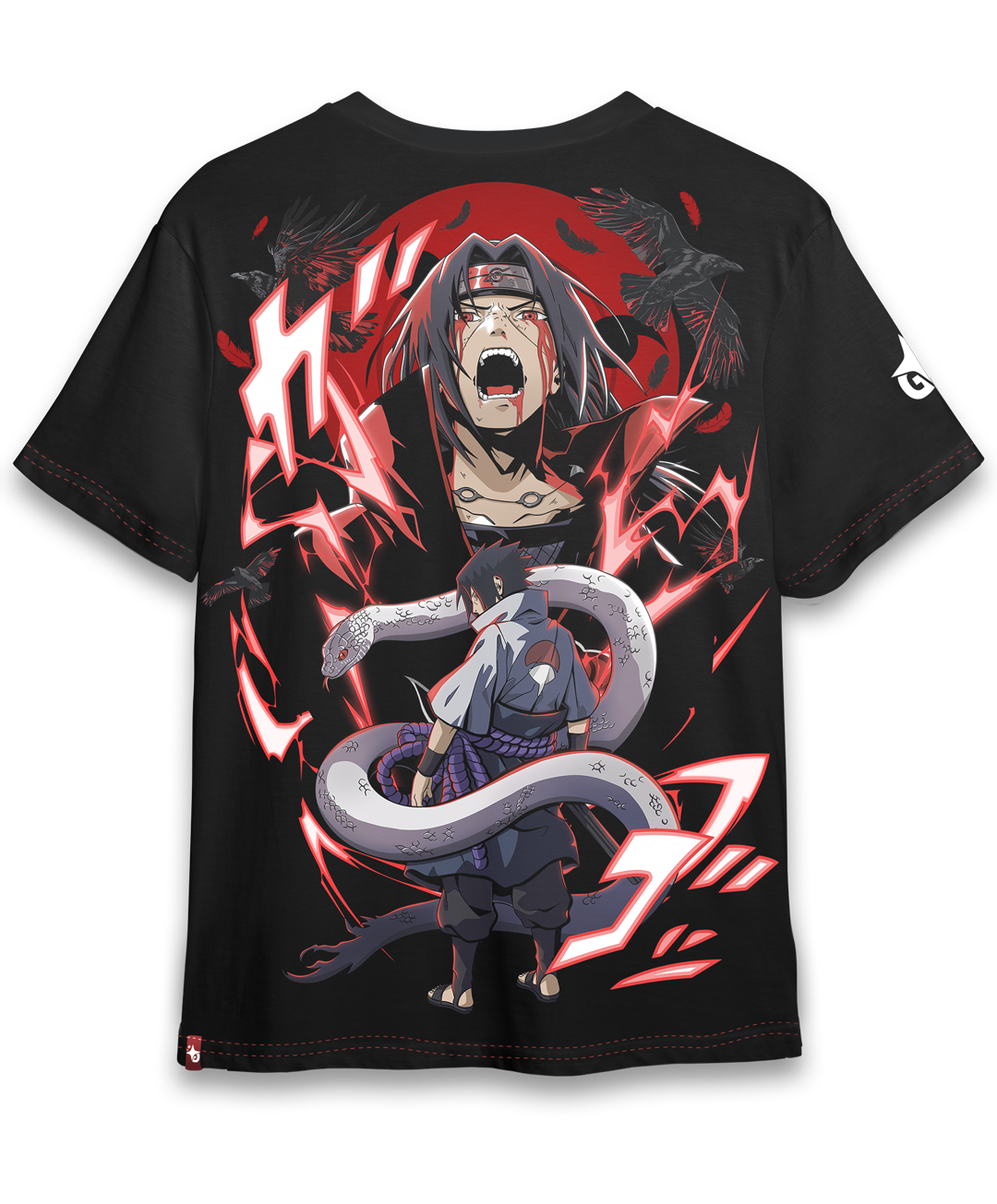 Polera Full Art Sasuke e Itachi - Naruto - Oversized Long Fit Unisex