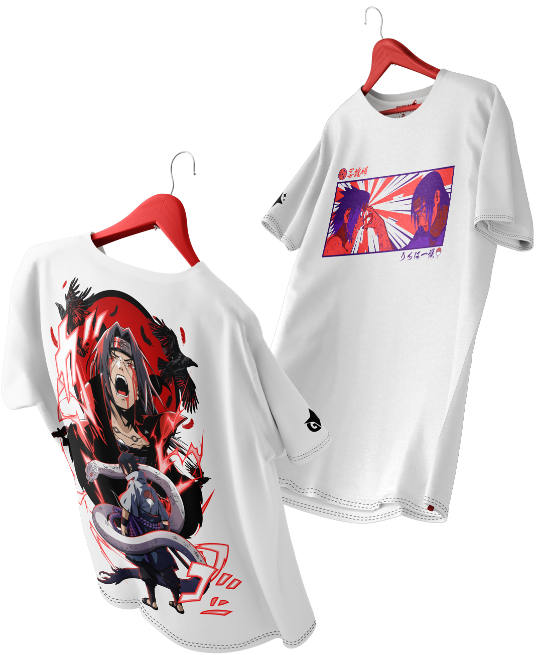 Polera Full Art Sasuke e Itachi - Naruto - Oversized Long Fit Unisex