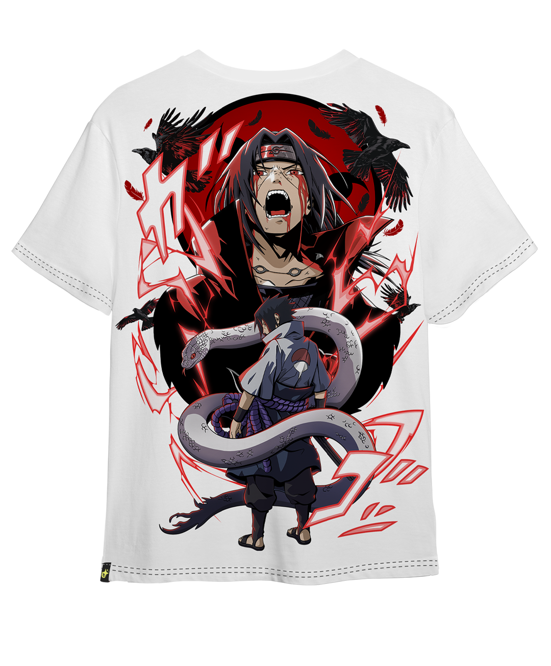 Polera Full Art Sasuke e Itachi - Naruto - Oversized Long Fit Unisex