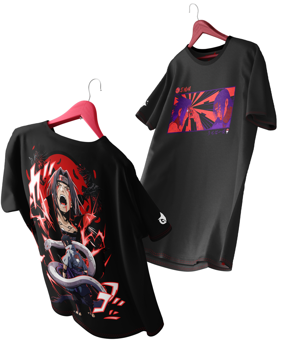Polera Full Art Sasuke e Itachi - Naruto - Oversized Long Fit Unisex