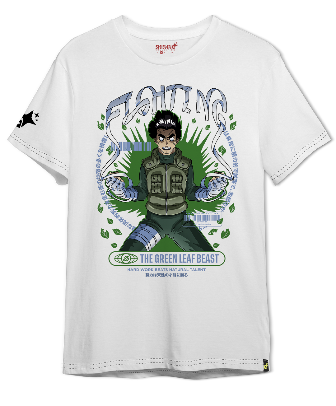 Polera Rock Lee - Bestia Verde de la Hoja - Naruto Long Fit Unisex