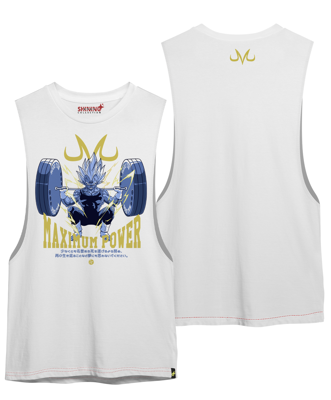 Polera Dragon Ball Majin Vegeta Gym Oversized Long Fit Unisex