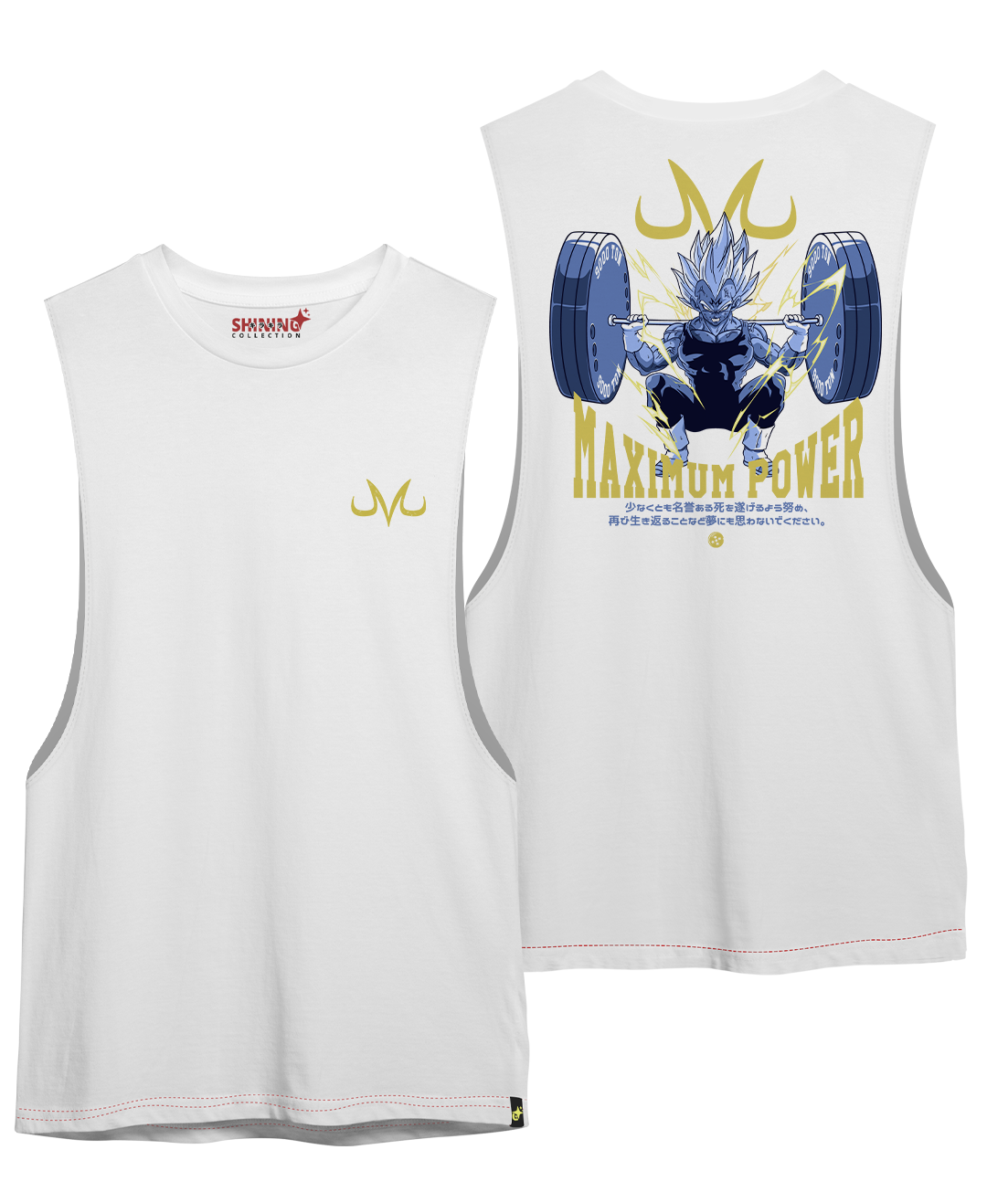 Polera Dragon Ball Majin Vegeta Gym Oversized Long Fit Unisex