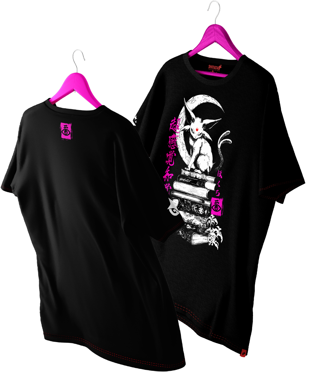 Polera Espeon Percepción Extrasensorial Tec. Achurado Pokemon Oversized Long Fit Unisex