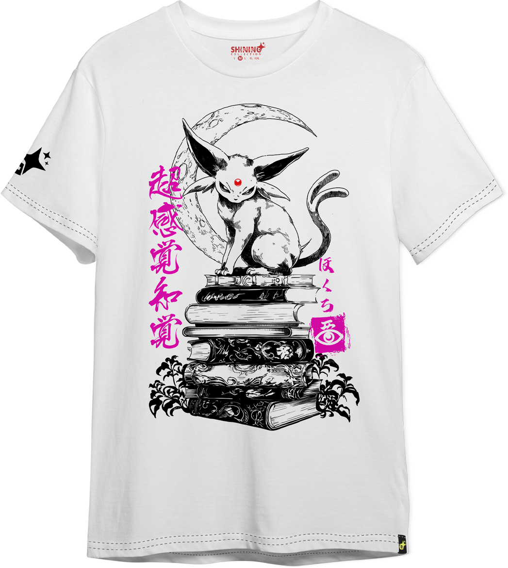 Polera Espeon Percepción Extrasensorial Tec. Achurado Pokemon Oversized Long Fit Unisex