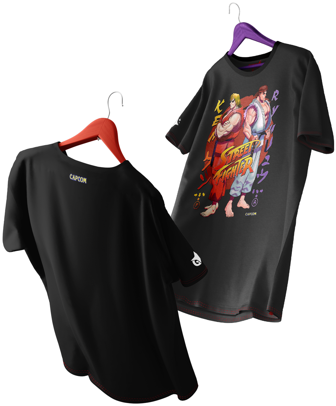 Polera Street Figther Ryu y Ken Oversized Long Fit Unisex