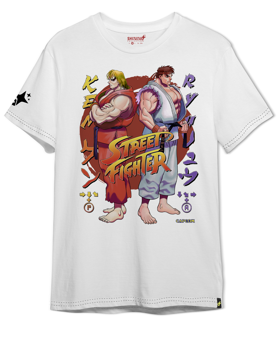 Polera Street Figther Ryu y Ken Oversized Long Fit Unisex