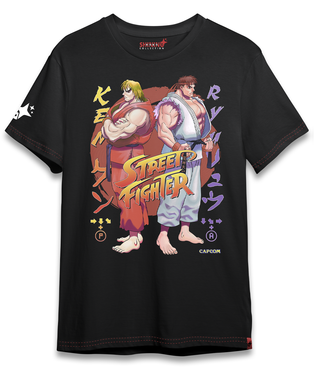Polera Street Figther Ryu y Ken Oversized Long Fit Unisex