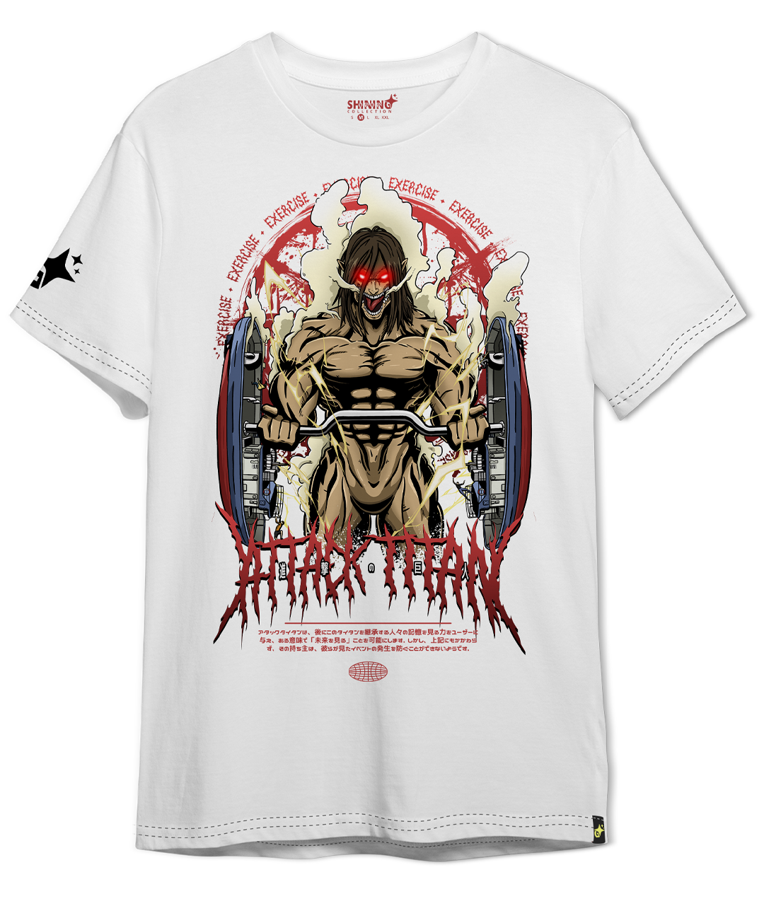 Polera Titan de Ataque Gym Oversized Long Fit Unisex