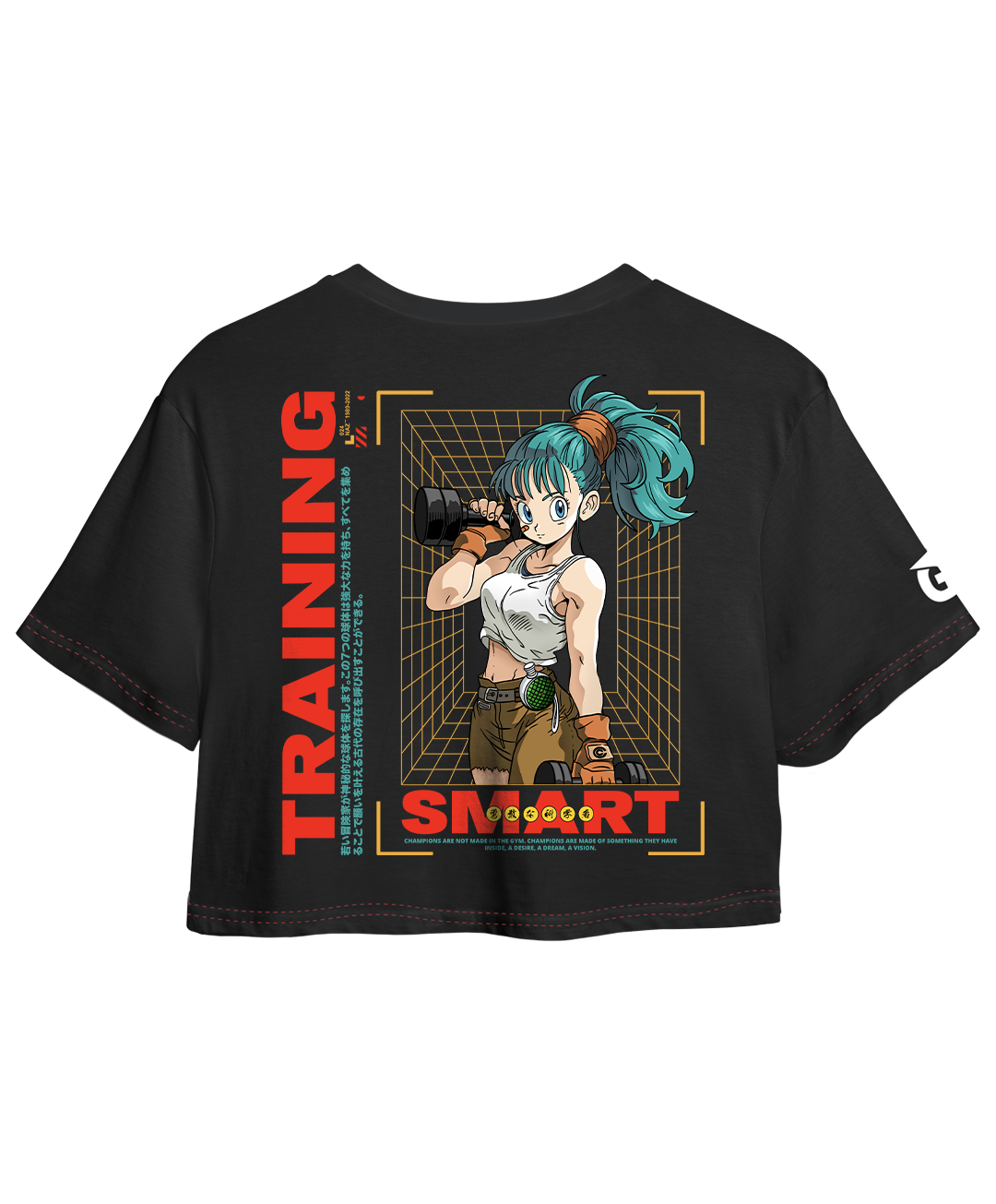 Crop Top con Mangas Bulma Gym Dragon Ball Oversized