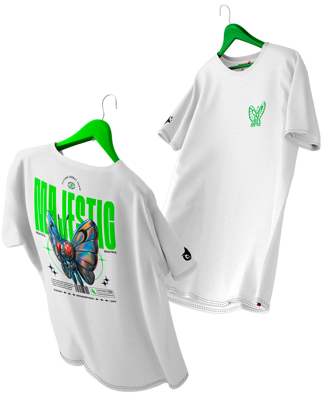 Polera Butterfree Majestic Pokemon Oversized Long Fit Unisex