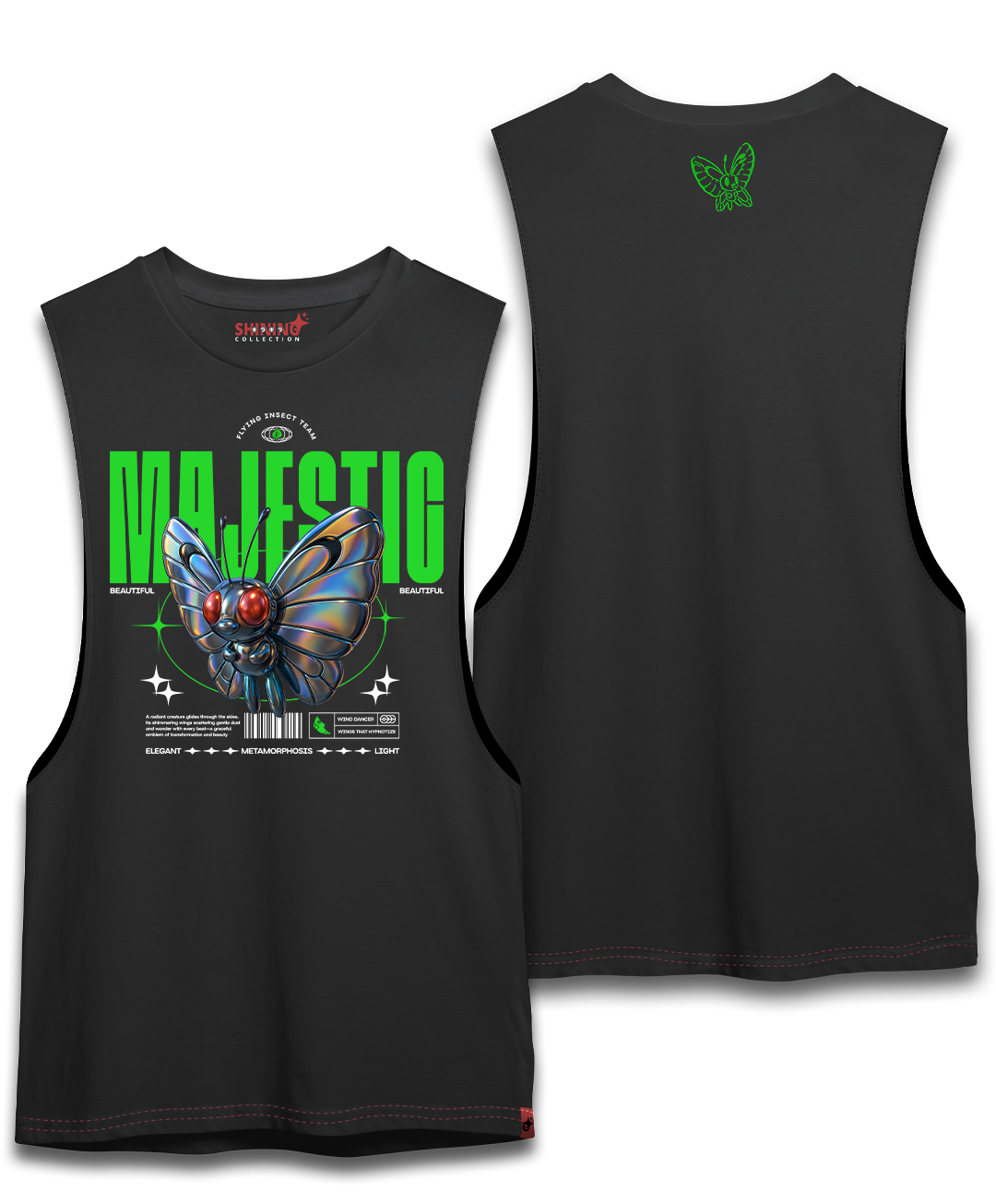 Polera Butterfree Majestic Pokemon Oversized Long Fit Unisex