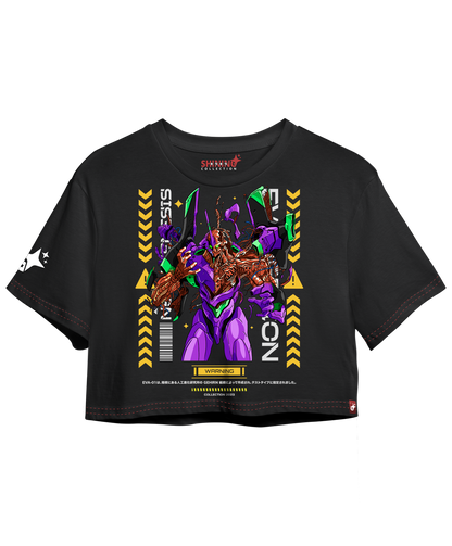 Crop Top Con Mangas EVA-01 Neon Genesis Evangelion Oversized Long Fit Unisex