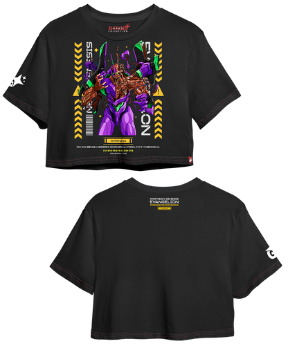 Crop Top Con Mangas EVA-01 Neon Genesis Evangelion Oversized Long Fit Unisex