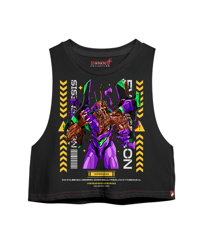 Crop Top Sin Mangas EVA-01 Neon Genesis Evangelion Oversized Long Fit Unisex