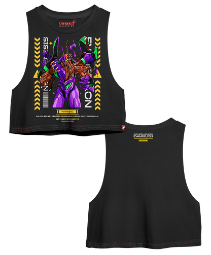 Crop Top Sin Mangas EVA-01 Neon Genesis Evangelion Oversized Long Fit Unisex