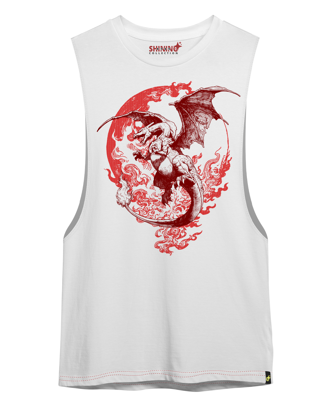Polera Charizard Tec. Achurado Pokémon Oversized Long Fit Unisex