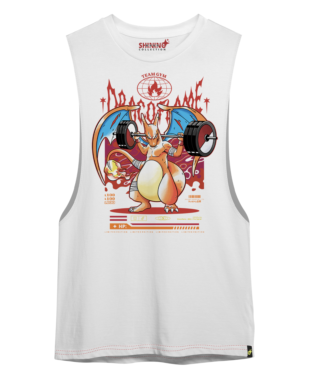 Polera Charizard Gym - Pokemon Long Fit Unisex