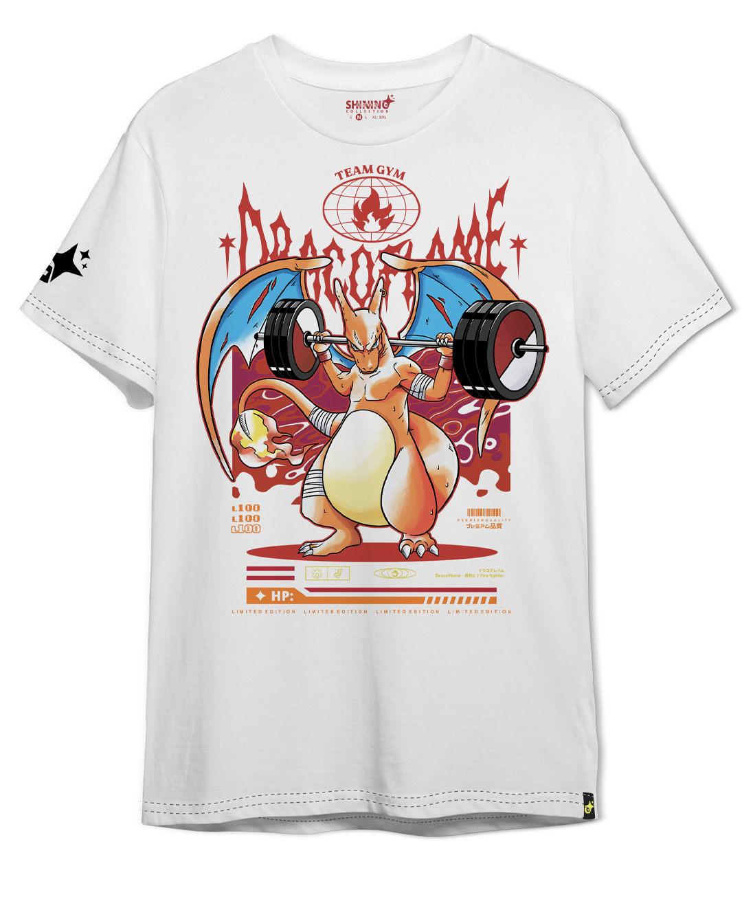 Polera Charizard Gym - Pokemon Long Fit Unisex