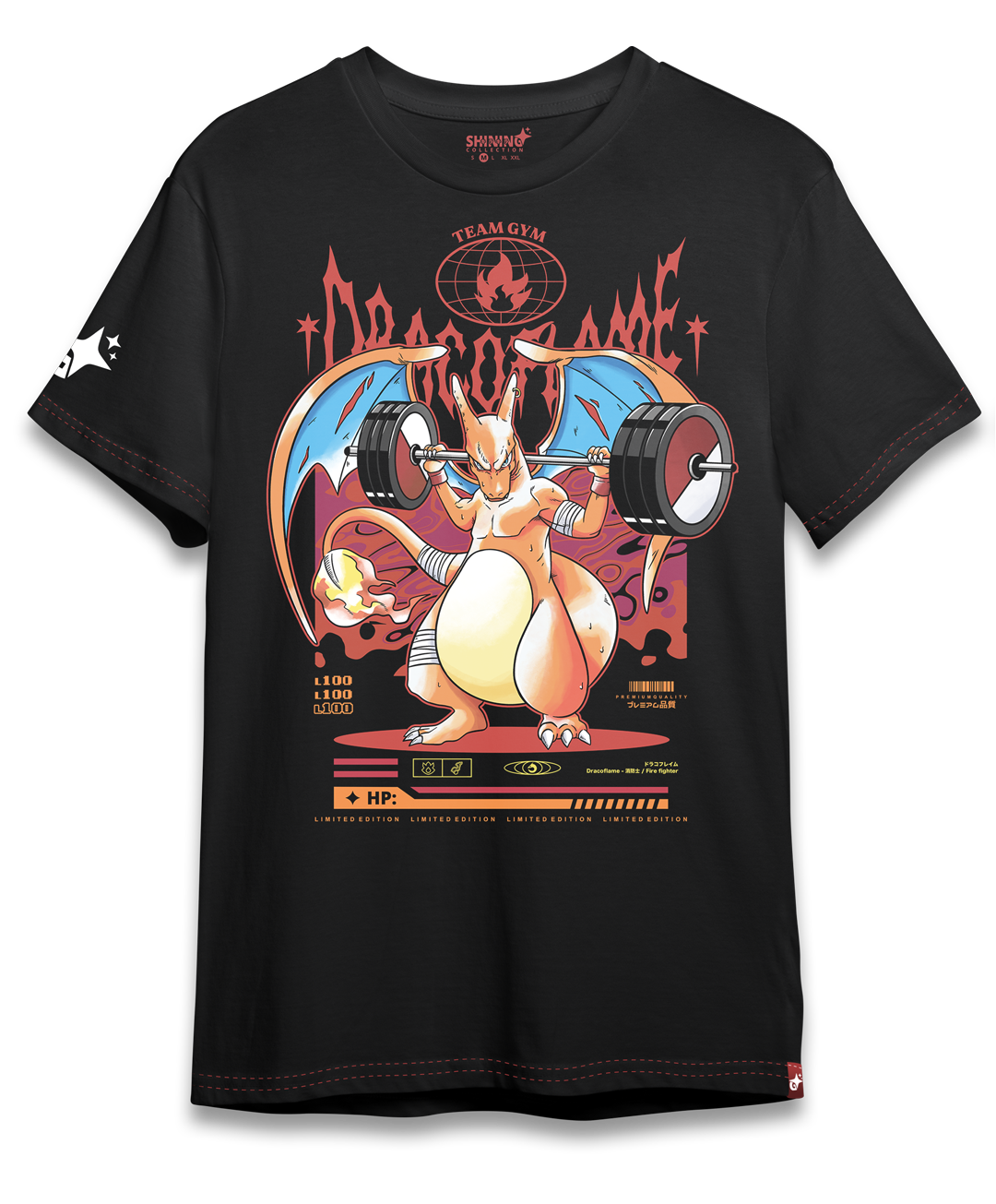 Polera Charizard Gym - Pokemon Long Fit Unisex