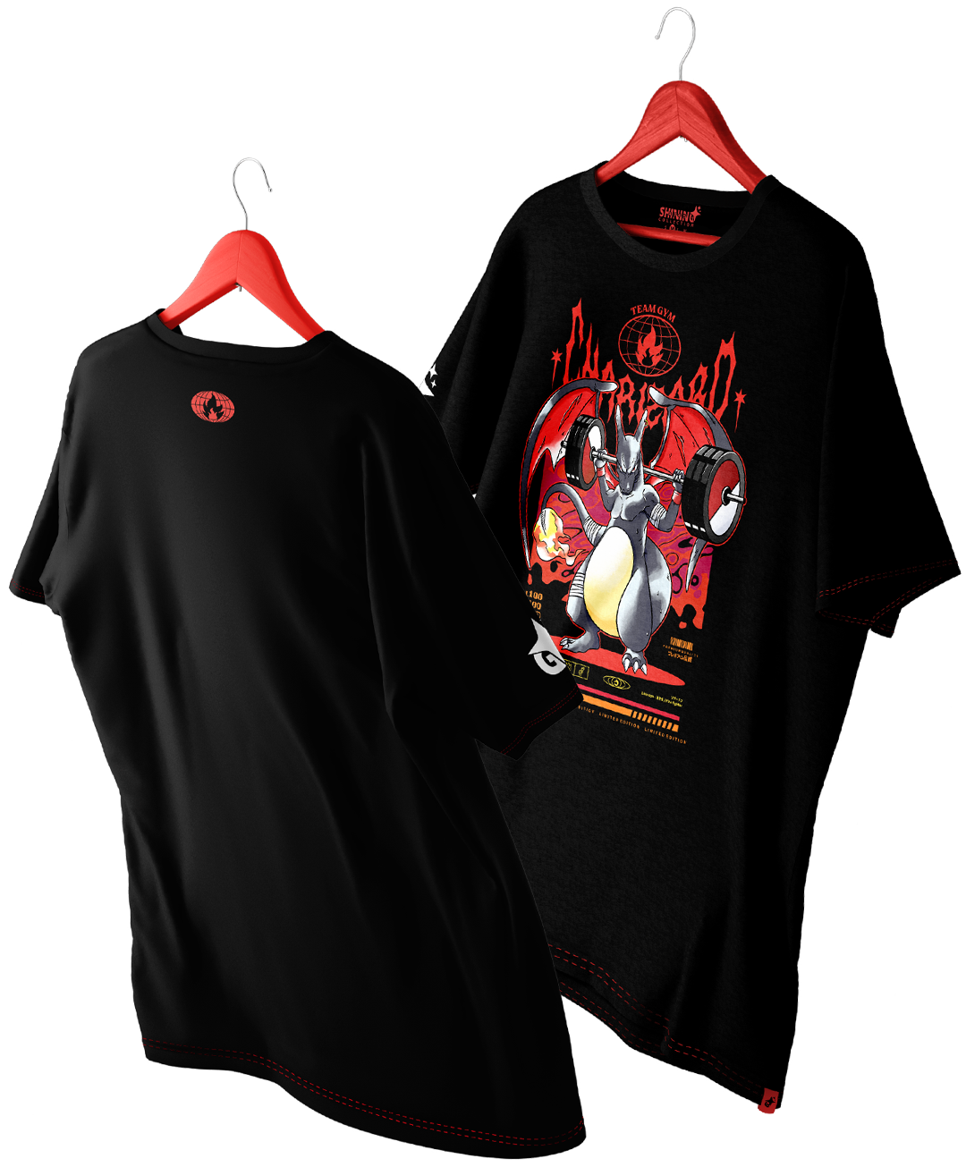 Polera Charizard Shining Gym - Pokemon Long Fit Unisex