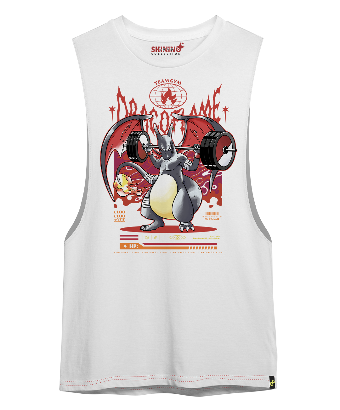 Polera Charizard Shining Gym - Pokemon Long Fit Unisex