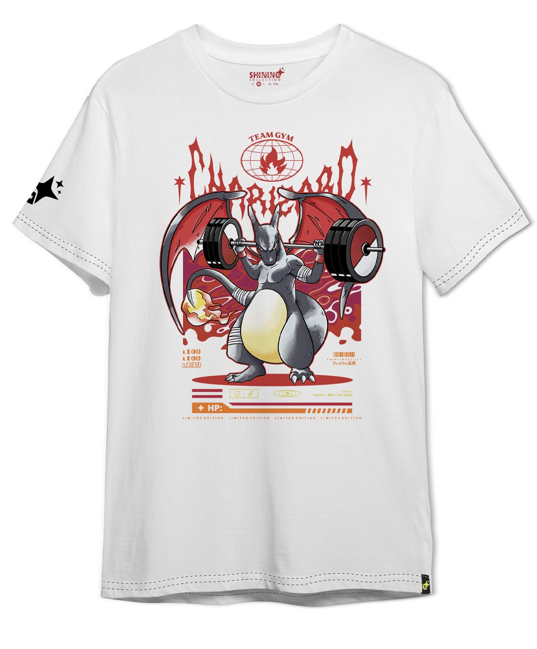 Polera Charizard Shining Gym - Pokemon Long Fit Unisex