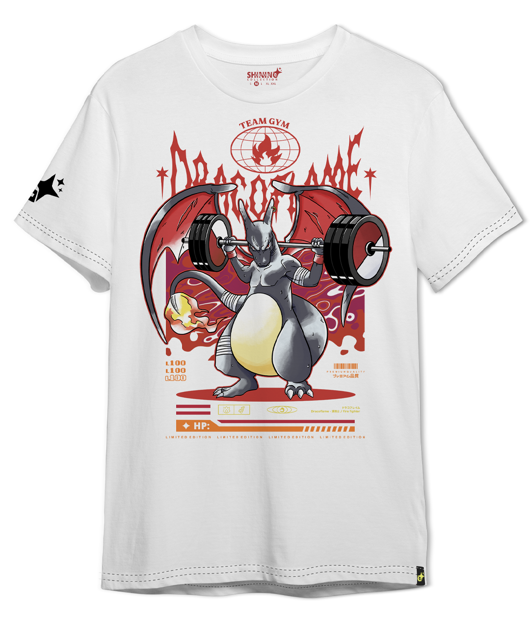 Polera Charizard Shining Gym - Pokemon Long Fit Unisex
