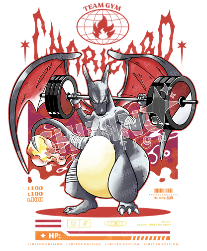 Polera Charizard Shining Gym - Pokemon Long Fit Unisex