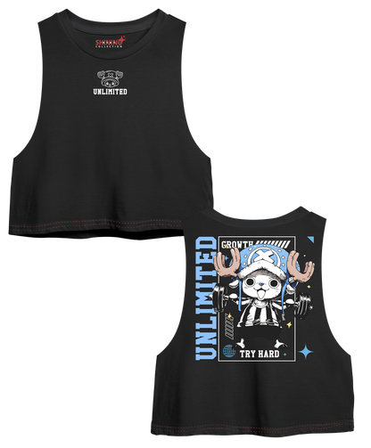 Crop Sin Mangas Chopper Gym - One Piece - Oversized Long Fit Unisex