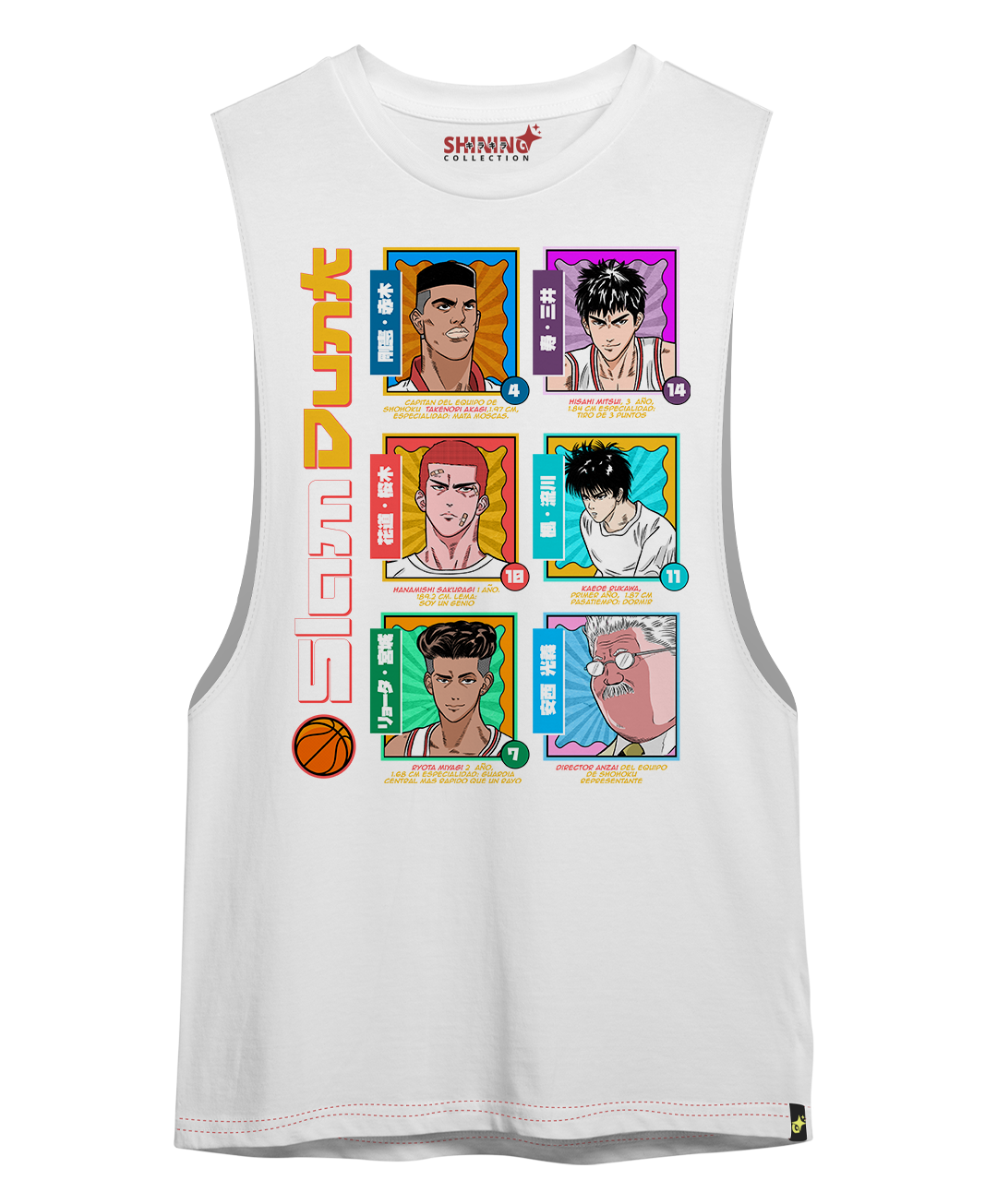 Polera Equipo Shohoku Slam Dunk Oversized Long Fit Unisex