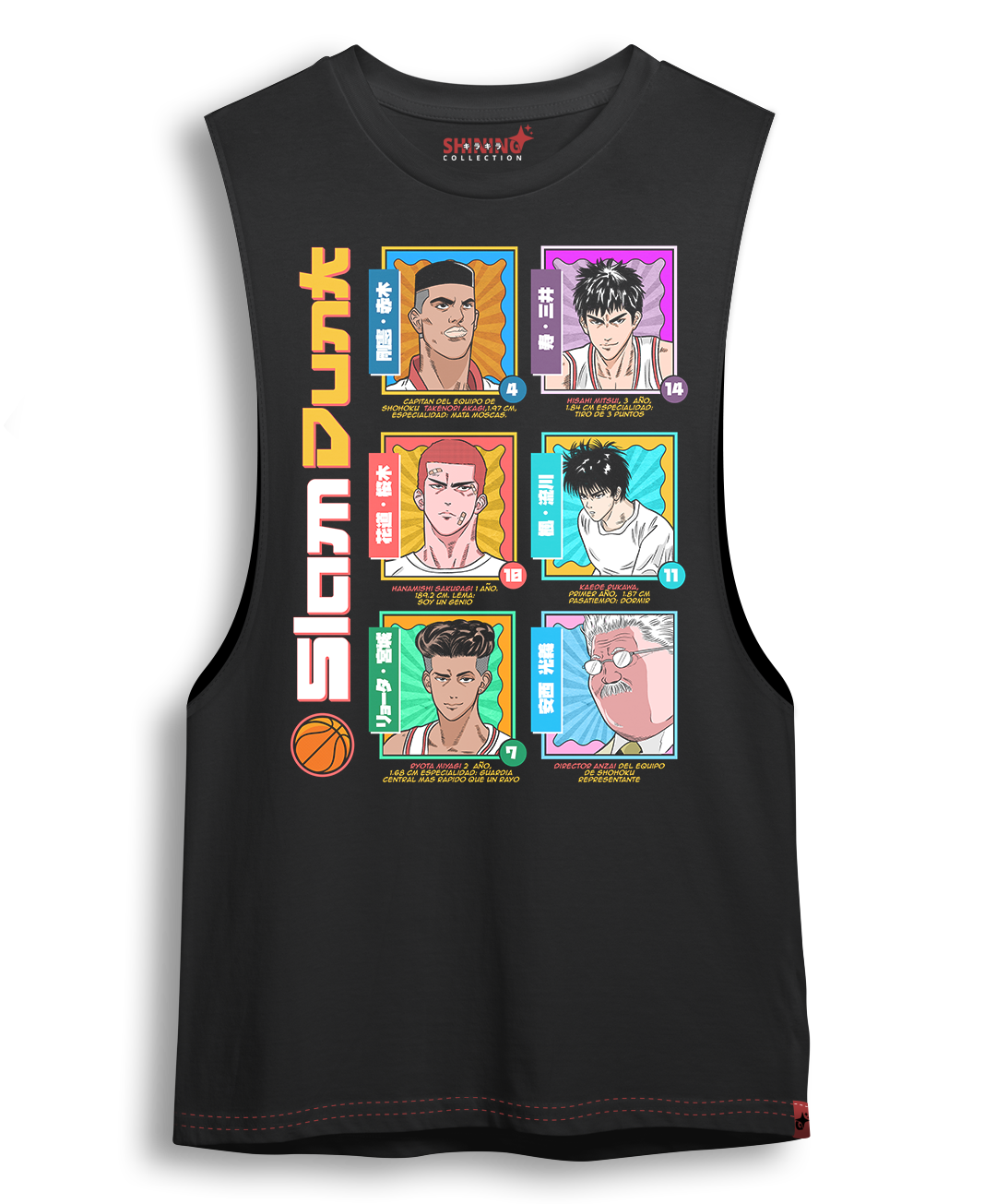 Polera Equipo Shohoku Slam Dunk Oversized Long Fit Unisex