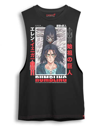 Polera Eren Jeager Shingeki no Kyojin Oversized Long Fit Unisex
