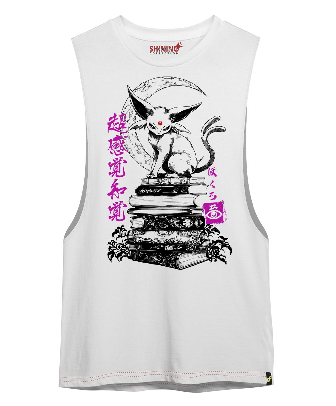 Polera Espeon Percepción Extrasensorial Tec. Achurado Pokemon Oversized Long Fit Unisex