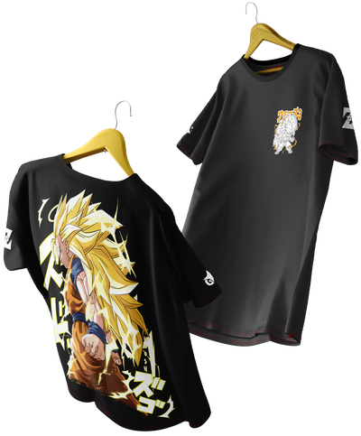 Polera Full Art Goku Super Saiyan 3 - Dragon Ball Z - Oversized Long Fit Unisex
