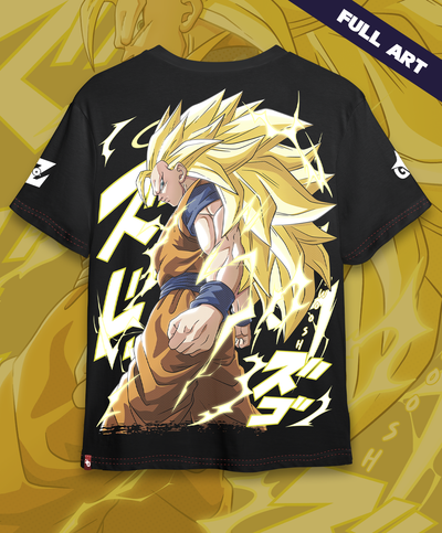 Polera Full Art Goku Super Saiyan 3 - Dragon Ball Z - Oversized Long Fit Unisex