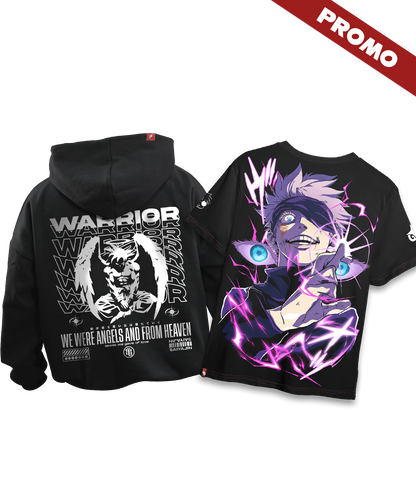 Promo Hoodie Angel Goku + Full Art Satoru Gojo