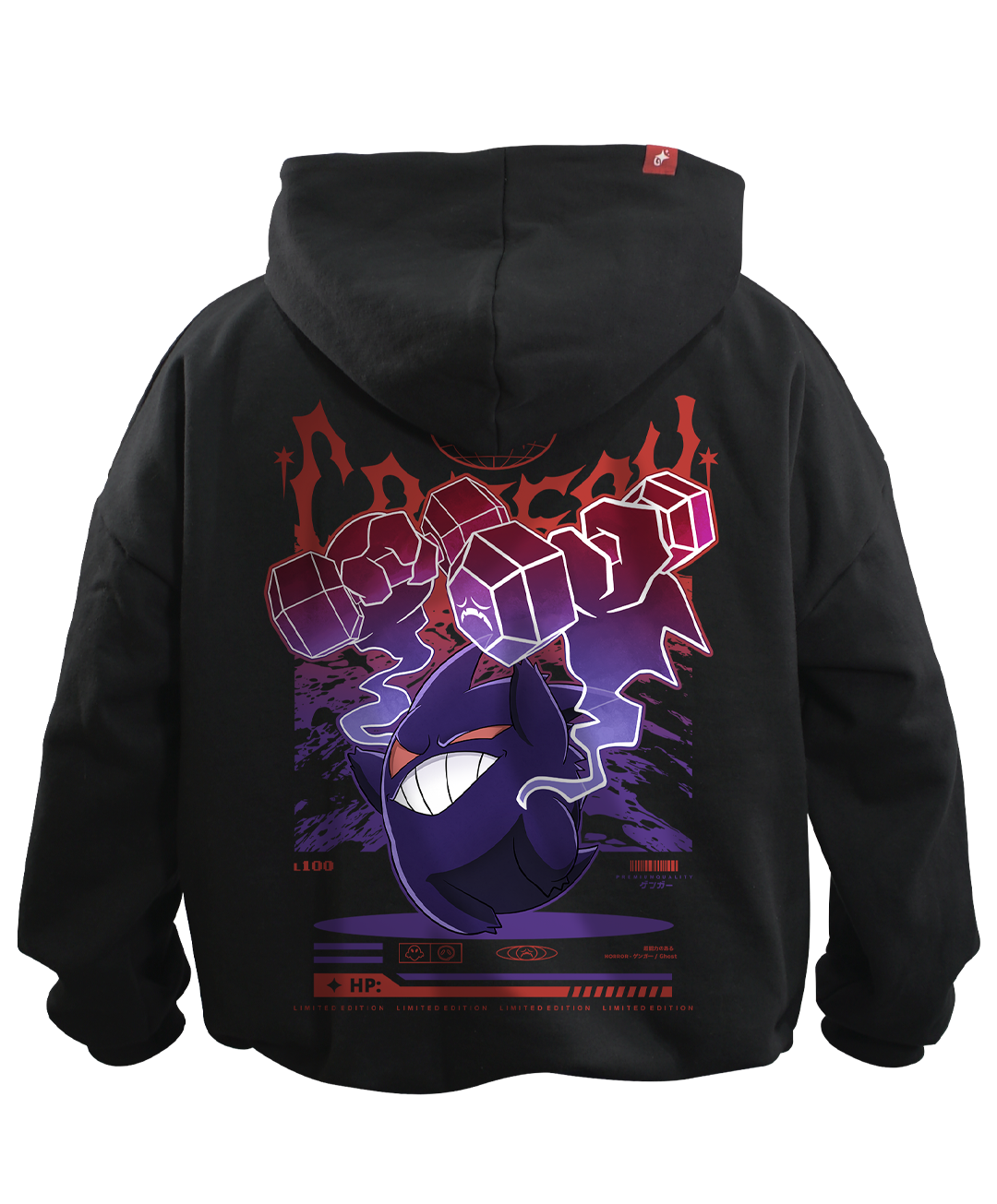 Hoodie Gengar Pokemon Oversized Unisex