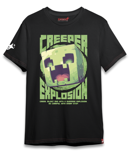 Polera KID Creeper - Minecraft Oversized Long Fit Unisex
