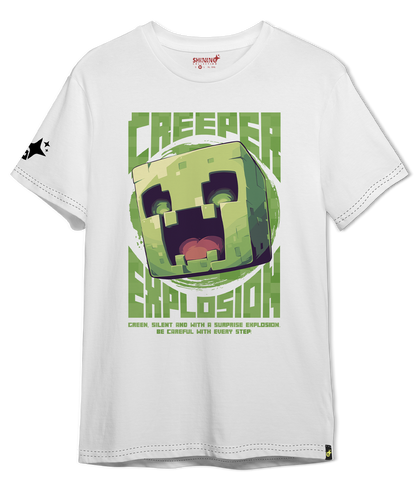 Polera KID Creeper - Minecraft Oversized Long Fit Unisex