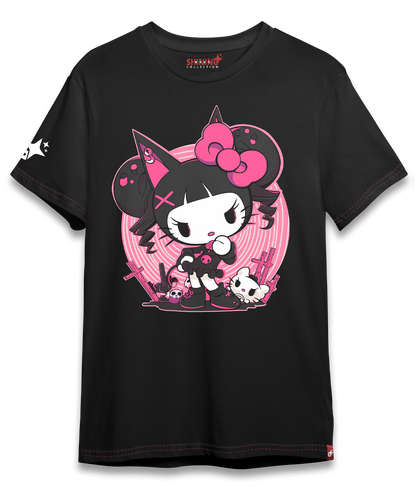 Polera KID Kuromi Oversized Long Fit Unisex