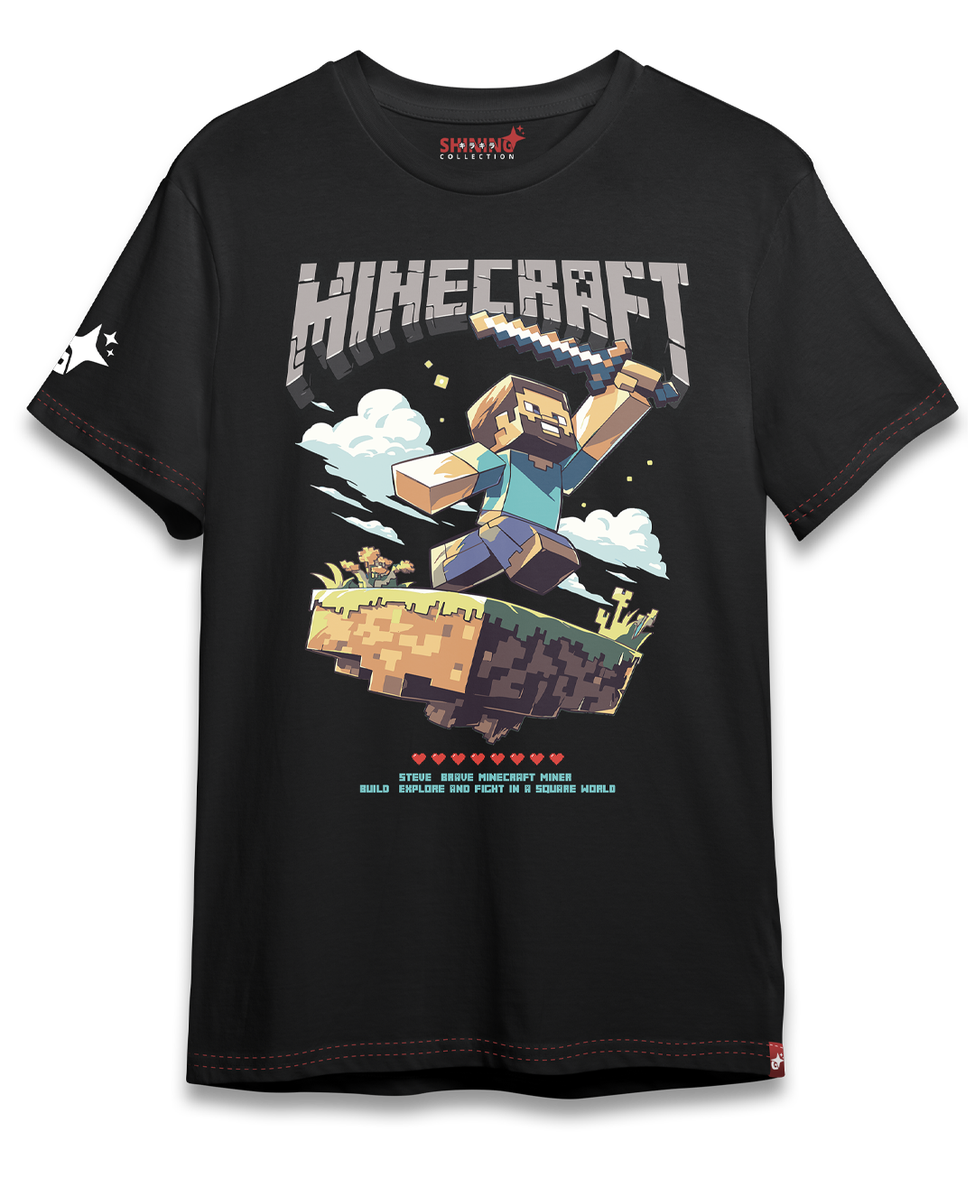 Polera KID Steve - Minecraft Oversized Long Fit Unisex
