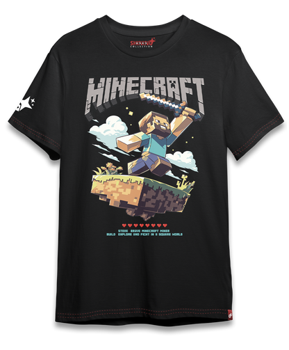 Polera KID Steve - Minecraft Oversized Long Fit Unisex