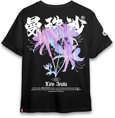 Polera Lirio Araña - Flor Mística - Oversized Long Fit Unisex