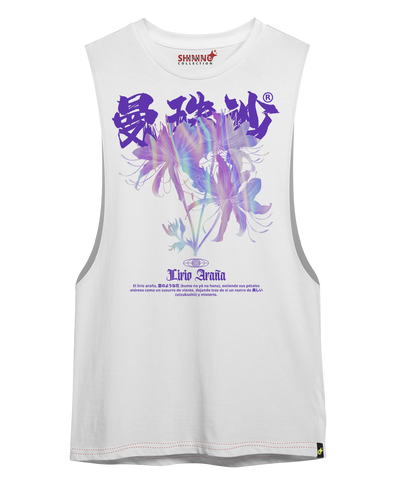 Polera Lirio Araña - Flor Mística - Oversized Long Fit Unisex
